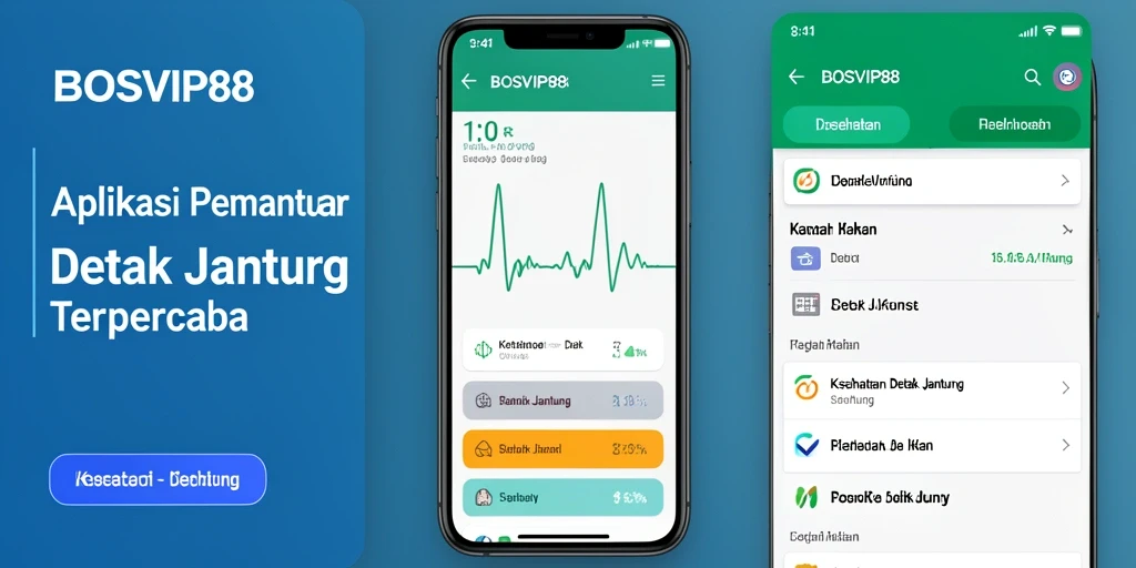 Antarmuka aplikasi BOSVIP88 yang intuitif untuk pemantauan Detak Jantung.