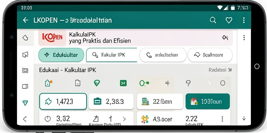 Tampilan antarmuka LKOPEN yang sederhana dan informatif.