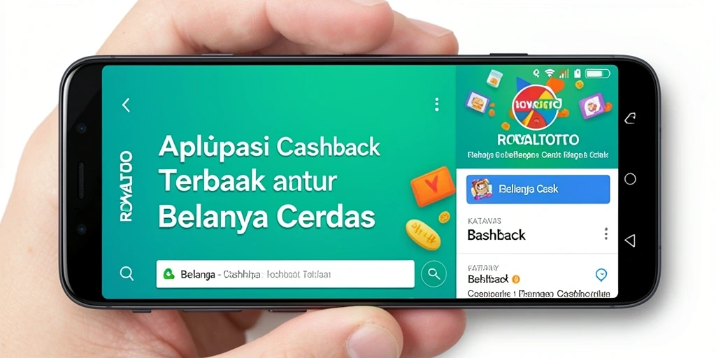 Tampilan antarmuka aplikasi ROYALTOTO dengan fitur Cashback yang menarik.