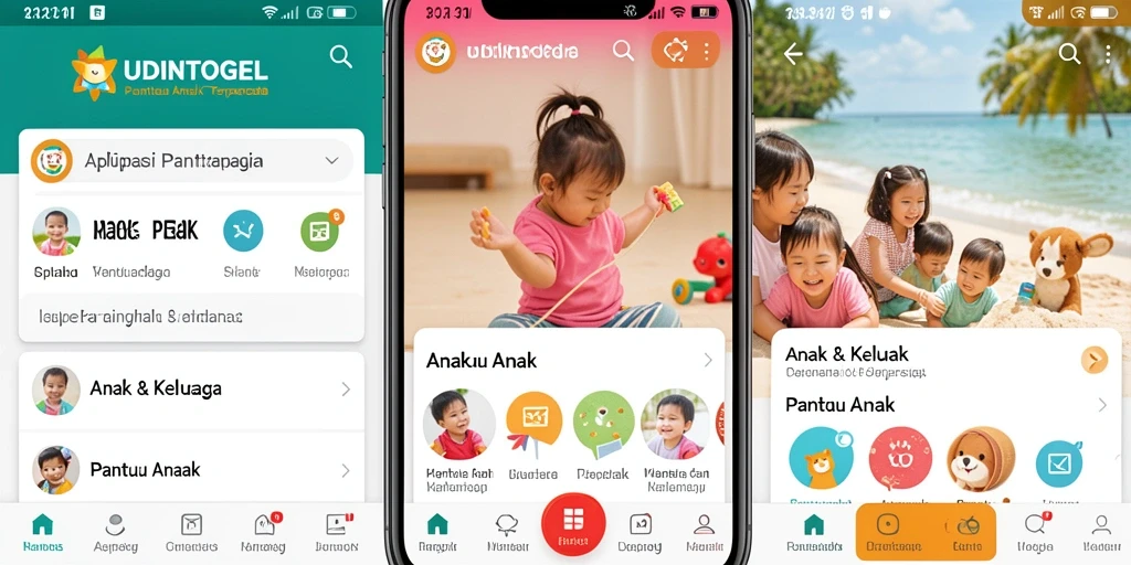 Antarmuka intuitif aplikasi UDINTOGEL untuk memantau aktivitas anak.